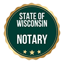 Licensed Notary State of Wisconsin